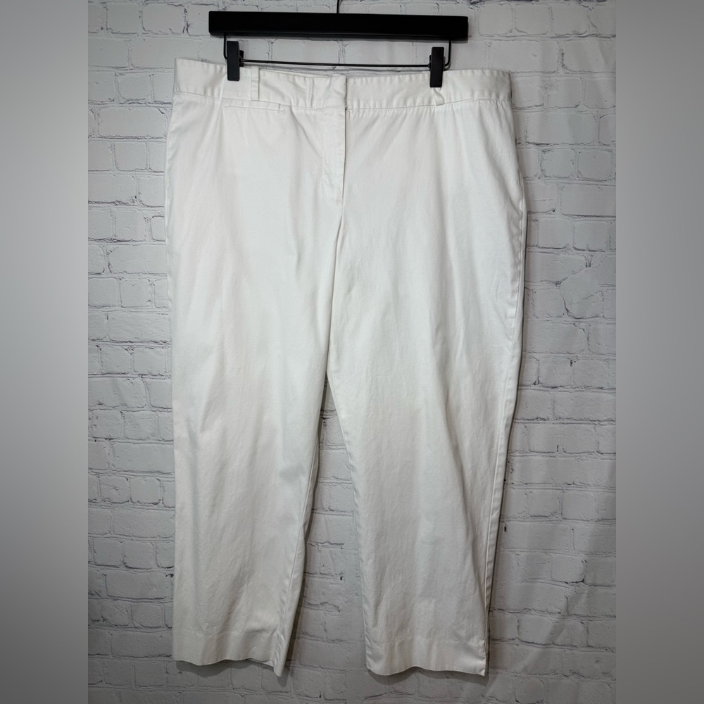 Talbots Signature size 16 white ankle pants - Picture 1 of 7
